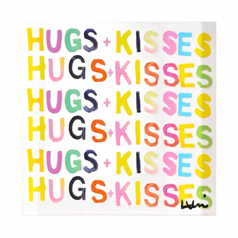 NEW KERRI ROSENTHAL hugs kisses block of love in multi color